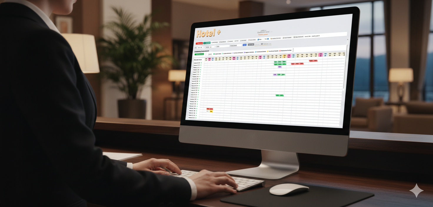 Schermata gestionale FacileHotel su PC Reception